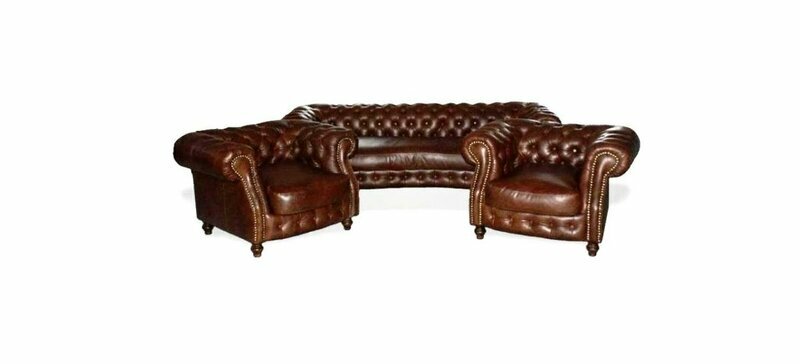 Chesterfield Braun Ecksofa Sofa Couch Polster Eckgarnitur Wohnzimmer