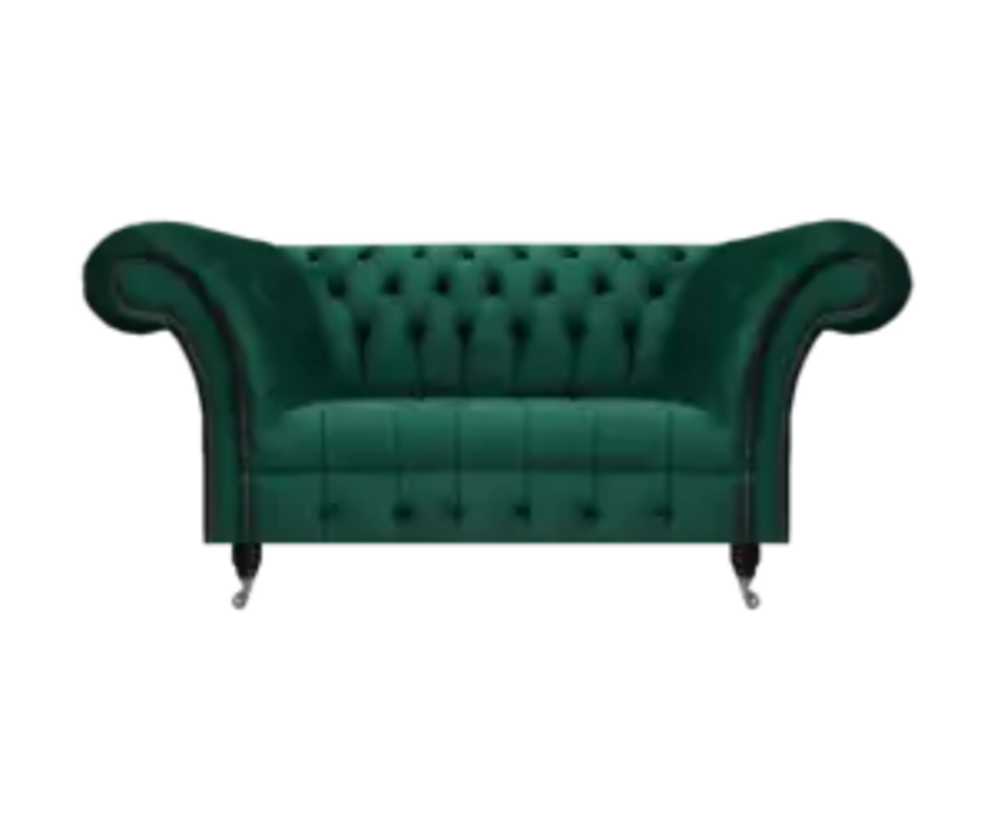 Grüne Chesterfield Polstercouch Designer Zweisitzer Edle Textil Möbel