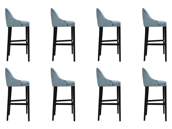 8x Design Hocker Bar Lehnstuhl Polster Stühle Sessel Wohn Zimmer Stuhl