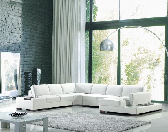 Ledersofa Ecksofa Sofa Wohnlandschaft Polster Sitz Eckgarnitur XXL Big Sofa 2242