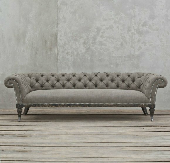 Chesterfield Sofa Couch Polster Stoff Leder Couchen Polster Garnitur