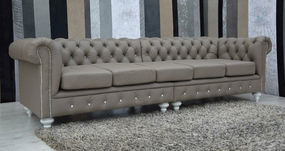 Chesterfield Sofa Couch Polster Stoff Leder Couchen Polster Garnitur