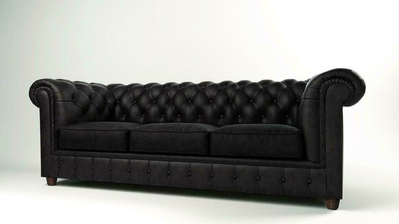 Designer Sofa 3 Sitzer Chesterfield Couch Polster Sofas Dreisitzer Couchen