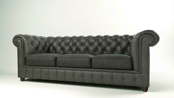 Dreisitzer Chesterfield 3 Sitzer Sofa Couch Polster Sitz Garnitur 3er Couchen