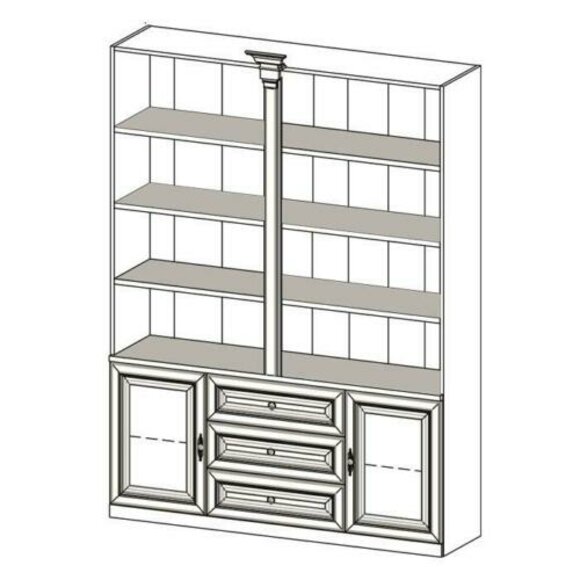 Klassische Schränke Schrank Schrankwand Vitrine Vitrinenschrank Holz