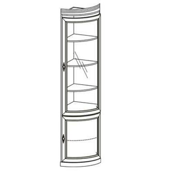 Eck Vitrine Glas Schrank Wohnzimmer Schaufenster Vitrinen Schränke Möbel