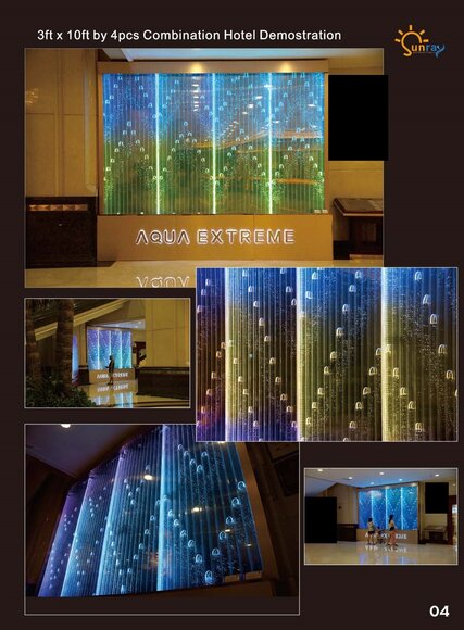 Wandpaneel Wasserblasen LED Wasserwand Designer Wasser Wand