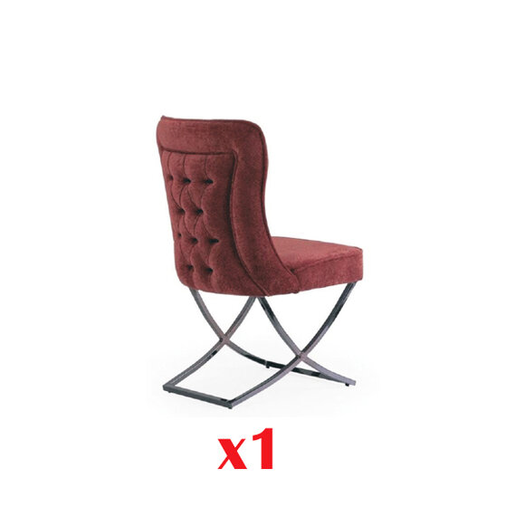 Esszimmer Stühle Edelstahl Luxus Sessel Stuhl Rot Stühle Wohnzimmer