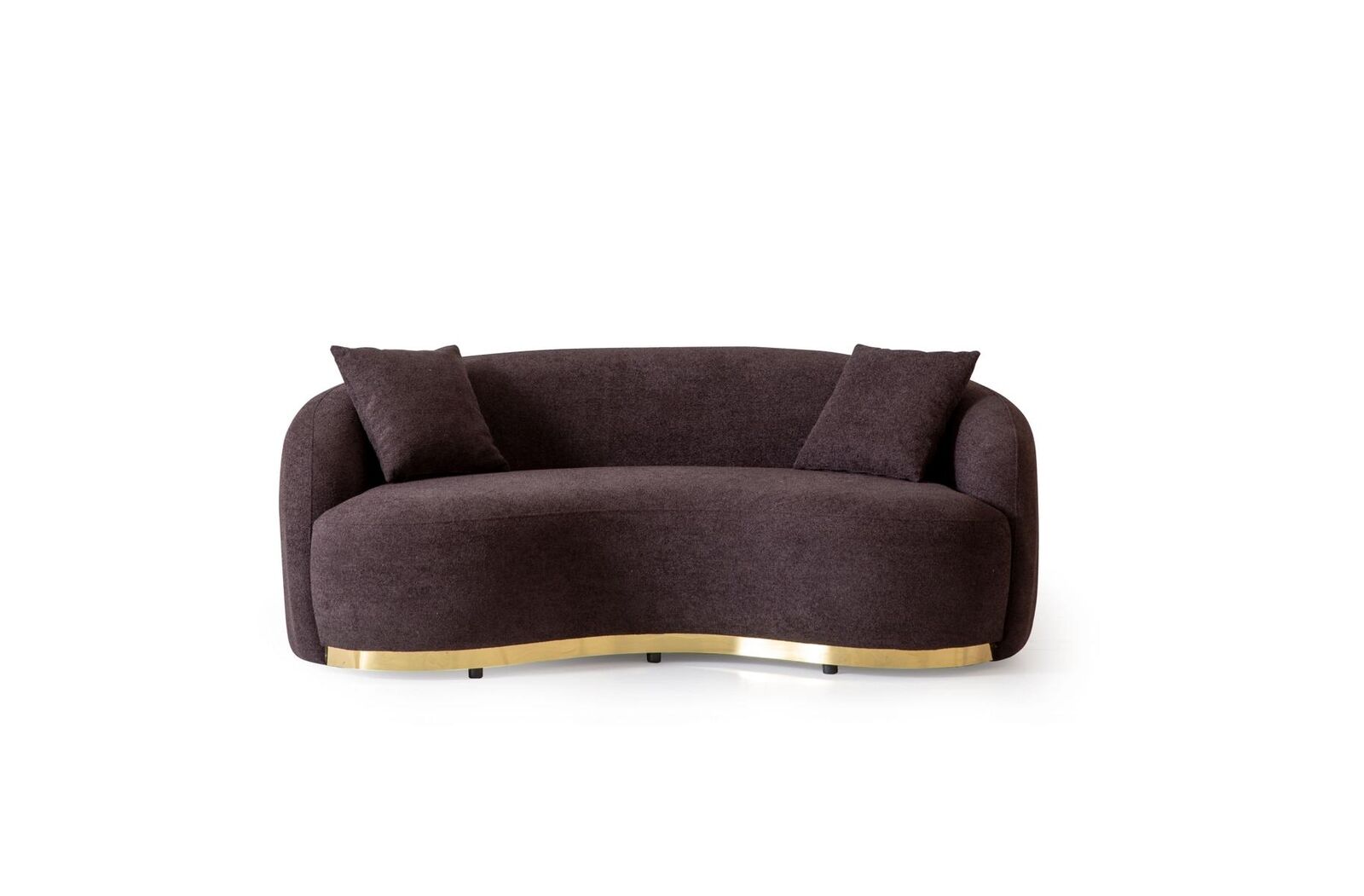 Luxus Sofa 3 - sitzer Design Braun weiche Sofa Polster Textil 230cm