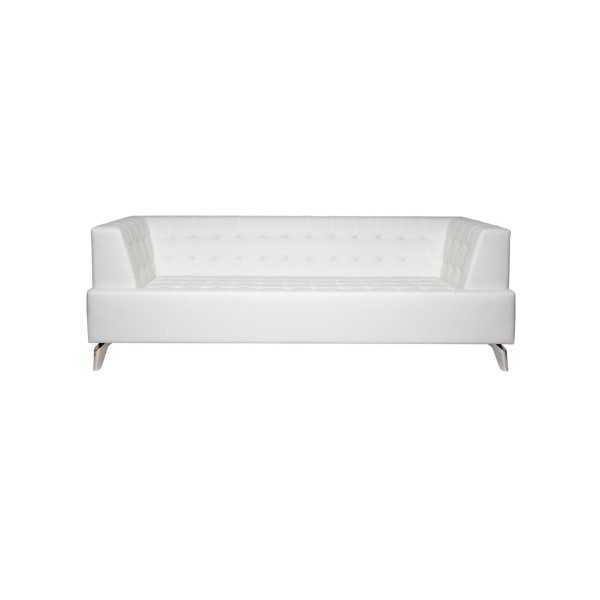 Weißer Zweisitzer Luxus Sofa Moderner 2-Sitzer Clubsofa Lounge Couch Neu