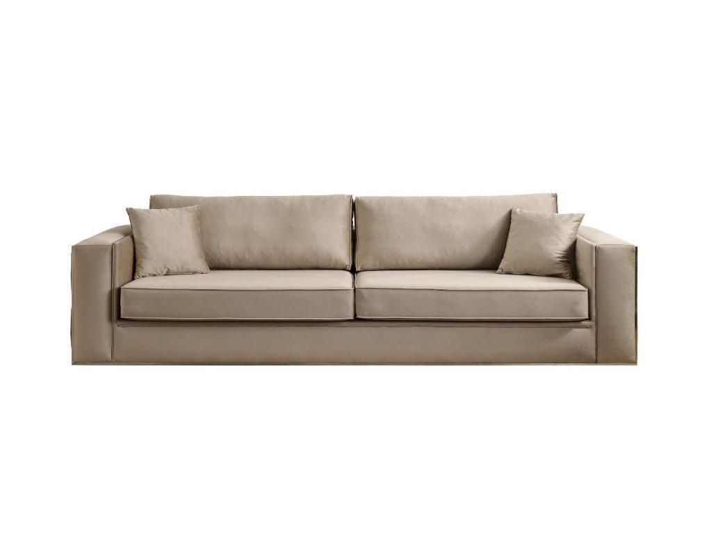 Design Möbel Modern Sofa 3 Sitzer Wohnzimmer Luxus beige 235cm Sofas