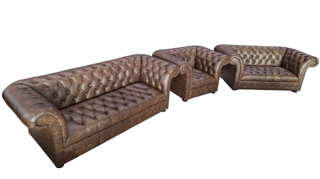 Chesterfield Sofagarnitur 3+2+1 Couchen Polster Möbel Set 3tlg. Sofort