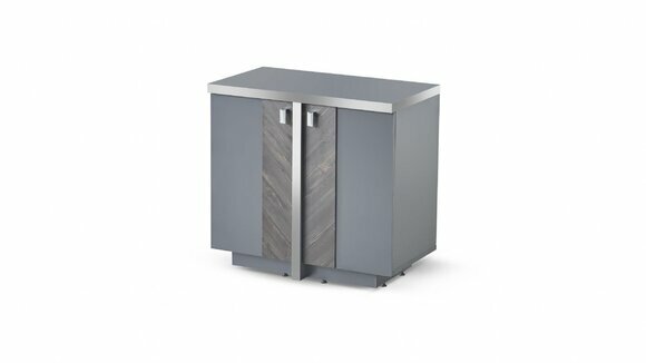 Kommode Modern Design Stil Grau Aktenschrank Einfarbig Stauraum Türen