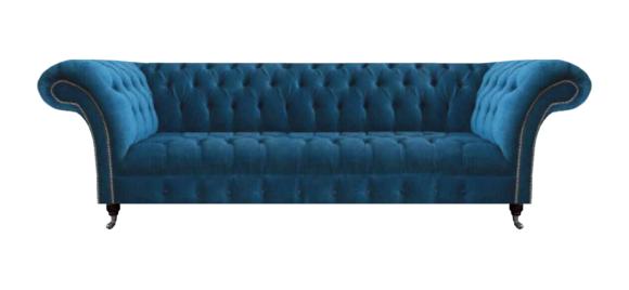 Hellblaues Chesterfield Sofa Moderne Polstermöbel Luxus Edle Sitzcouchen