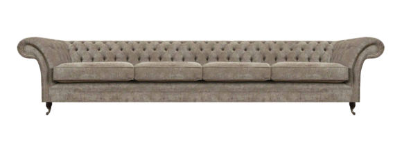 Hellgraue Chesterfield Sitzmöbel Designer 4-Sitzer Moderne Textilsofas