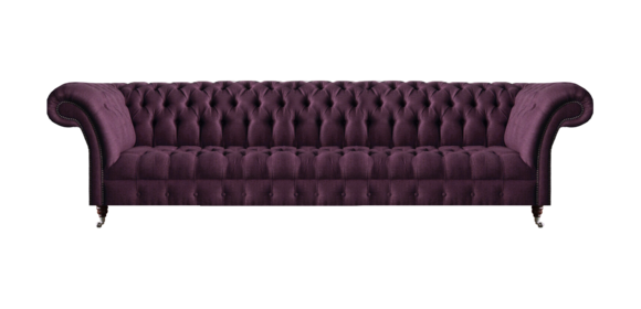 Luxuriöse Lila Chesterfield Couch Moderner Viersitzer Wohnzimmer Möbel