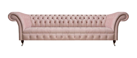 Luxuriöse Chesterfield Rosa Sofa Designer Wohnzimmer Polstercouchen