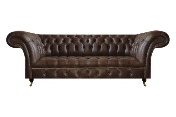 Braunes Chesterfield Ledersofa Wohnzimmer Couchen Designer Robuste Möbel