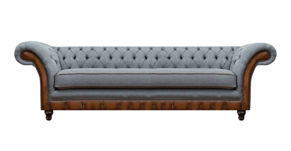 Stilvolles Chesterfield Sofa Wohnzimmer Dreisitzer Textilmöbel Sitzcouch