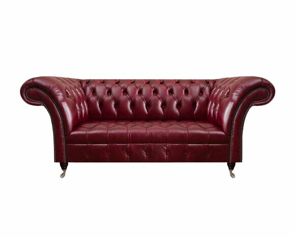 Wohnzimmer Roter Leder Chesterfield Zweisitzer Polstercouchen Edle Möbel