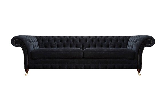 Luxuriöser Chesterfield Polster Zweisitzer Designer Stoffcouchen Möbel