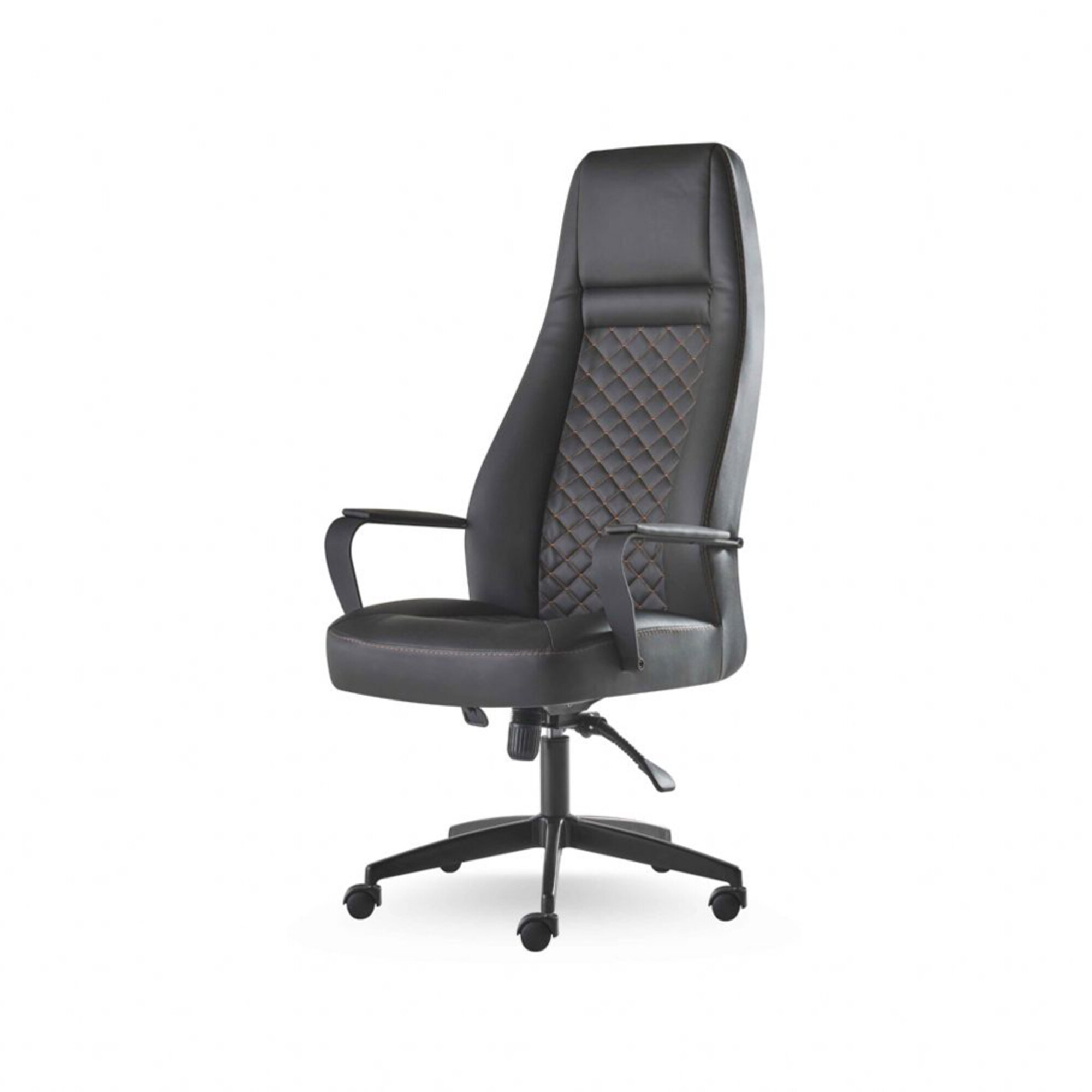 Chefsessel Schwarz Bürostuhl Modern Leder Mit Rollen Arbeitszimmer Büro