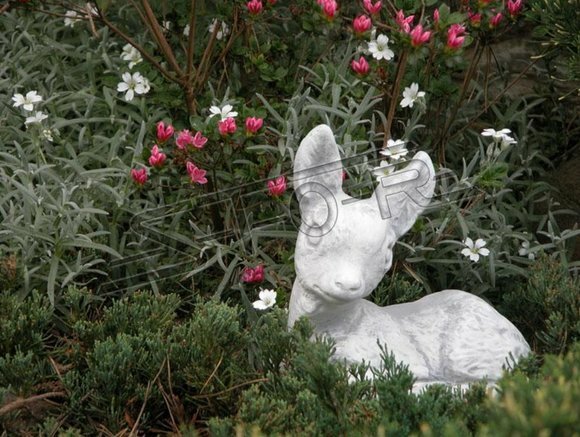 Garten Dekoration Bambi Terrasse Stein Figuren Figur Deko Statue Skulptur Sofort