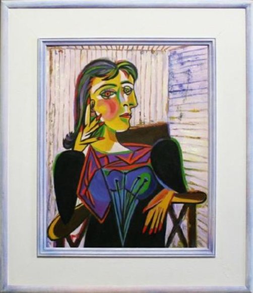 PABLO PICASSO"PORTRÄT VON DORA MAAR" GEMÄLDE MIT RAHMEN G10010 SOFORT