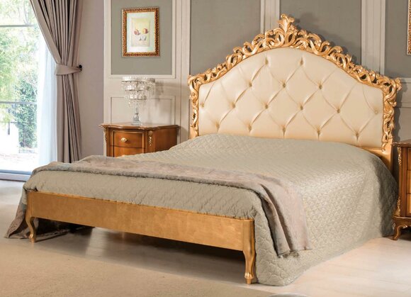 Chesterfield Bett Polster Design Luxus Doppel Hotel Betten Italienische Holz