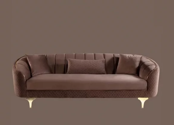 Wohnzimmer Sofa 3 Sitz Sofas Gepolsterte Couch Stoff Möbel