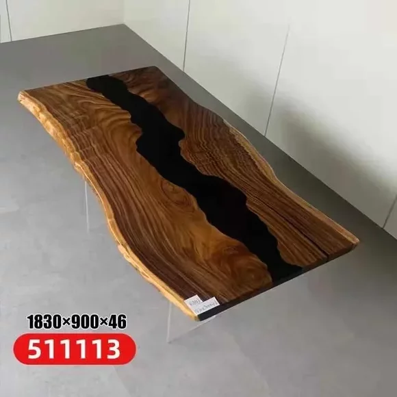 Tisch Epoxidharz Esstisch Echtes Holz Massiv Tische 183x90 Flusstisch