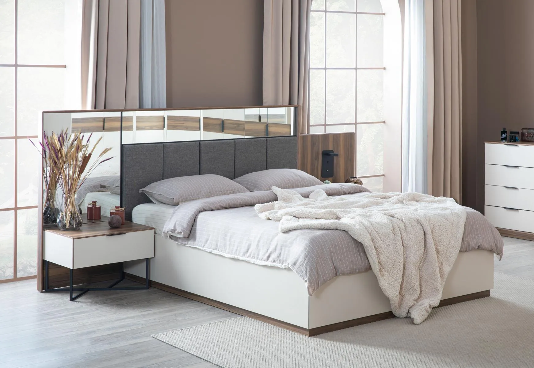 Bett Design Modern Doppel Betten Schlafzimmer Elegantes Möbel