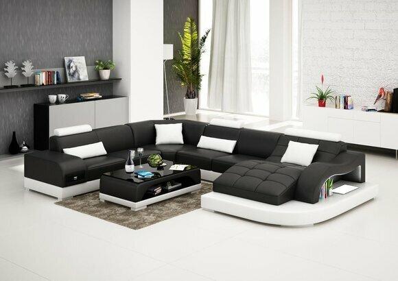 Sofa Wohnlandschaft U Form Ecksofa Couch Garnitur Polster Big xxl Sofas Couchen