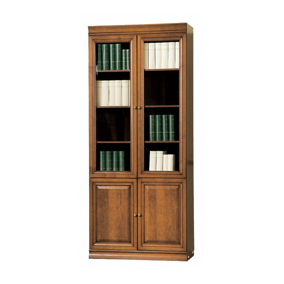 Klassische Schrank Bücherschrank Bücherregal Vitrine Vitrinenschrank