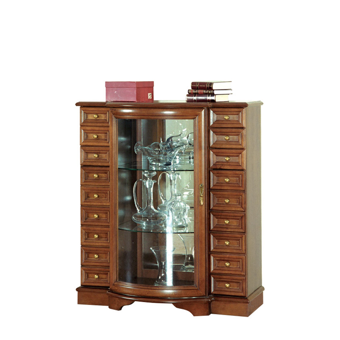 Klassische Vitrine Kommode Kommoden Kommodenschrank Schrank Vitrinen Model Z-KS2