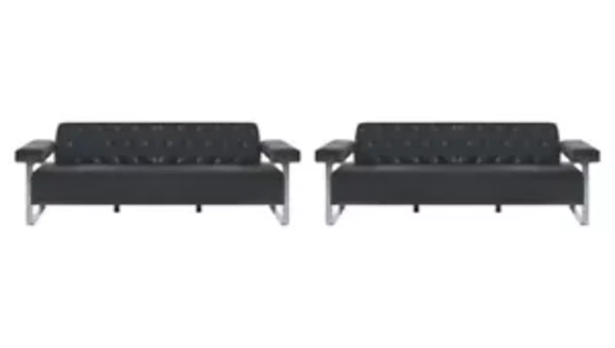 Sofa-Set Büro Ledersofas 2tlg 3-Sitzer Chesterfield Modern Designer