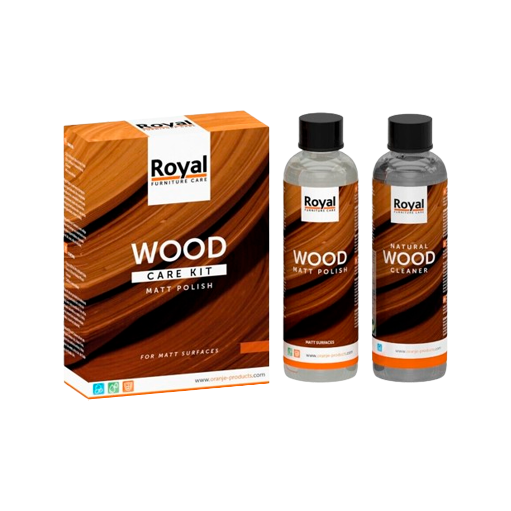 Oranje Royal Holzpflege Reiniger Matt Polish Wood Starter Kit Cleaner 2 x 75 ml