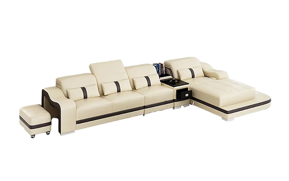 Polster Ecksofa Ecksofa Wohnlandschaft Ledersofa Designer-Sofa L-Form Sofort