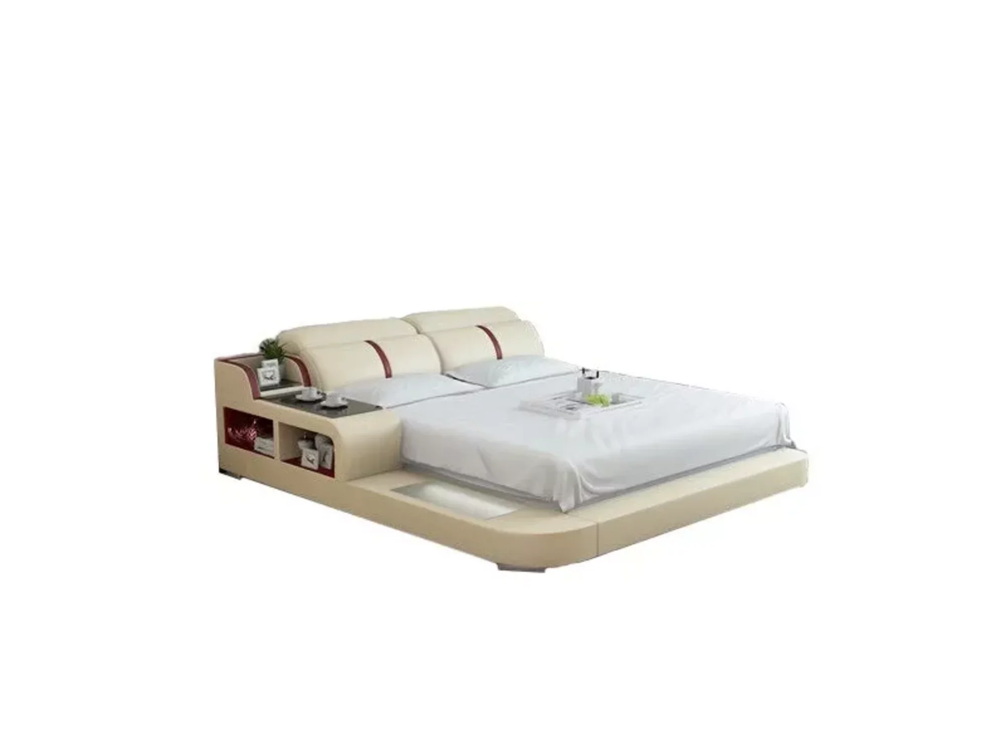 Design Leder Bett Luxus Polster Betten Doppel Modernes Sofort