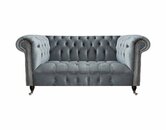 Sofa Zweisitzer Luxus Möbel Wohnzimmer Couch Einrichtung Chesterfield Sitz