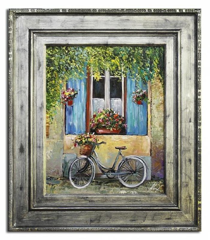 Ölbild Bilder Bild Gemälde Ölgemälde "Garten" Handarbeit Mit Rahmen