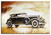 Oldtimer Auto Ölbild Bild Bilder Gemälde Ölbilder Keilrahmen 90X120CM - G17174