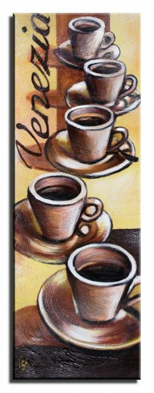 Cafe Küche Restaurant Esszimmer Bild Bilder Ölbild Gemälde Keilrahmen