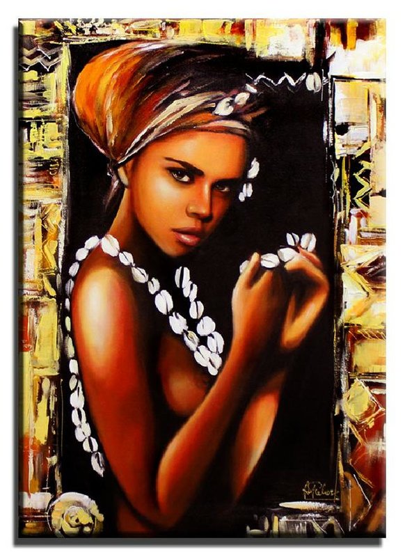 Afrika - Ölbild Gemälde Leinwand Ölbild Bild Bilder G00818