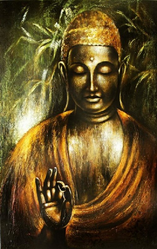 Buddha Ölbilder Gemälde Leinwand Keilrahmen Ölbild Bild Bilder G02604