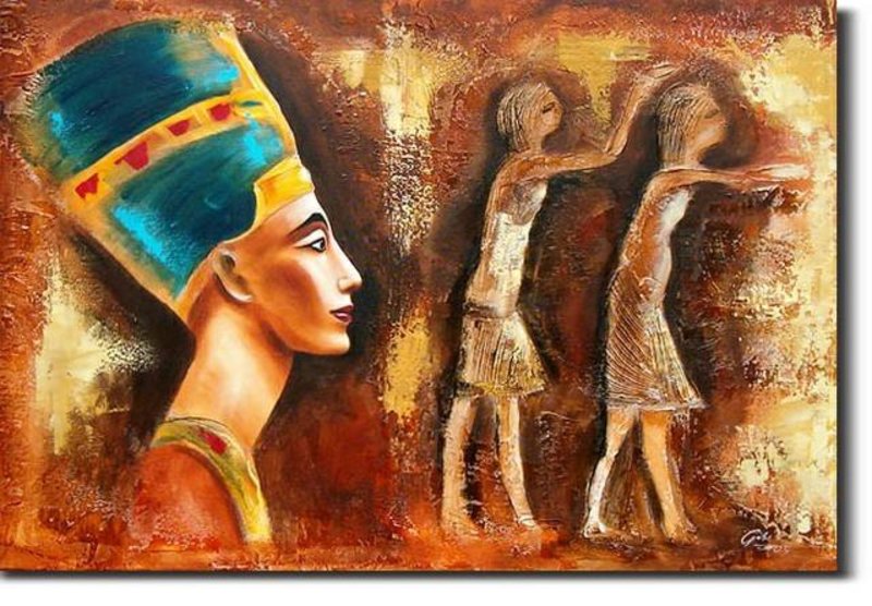 Ägypten Kleopatra Ölbilder Keilrahmen Gemälde Leinwand Ölbild Bild Bilder G02731