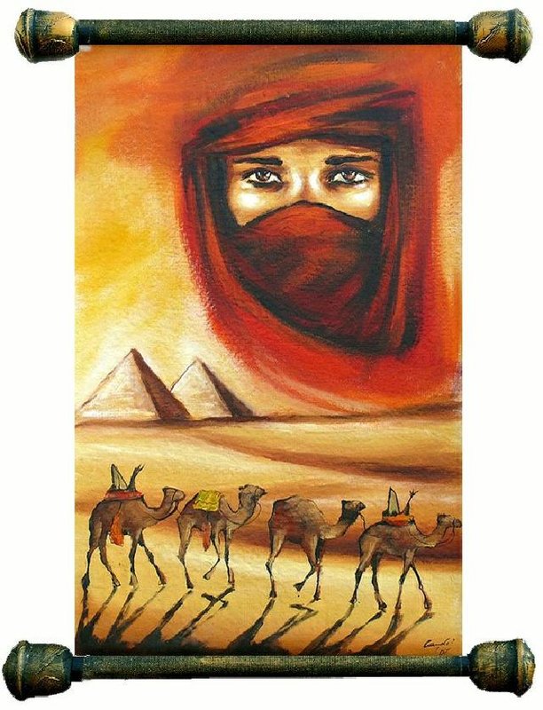 Ägypten Pyramiden Ölbild Gemälde Leinwand Ölbild Bild Bilder Gestell G00848