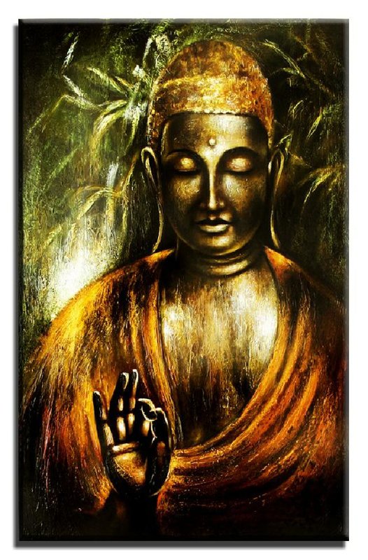 Buddha Ölbilder Gemälde Leinwand Ölbild Bild Bilder Keilrahmen G16016