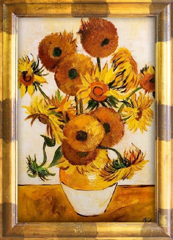 Vincent Van Gogh "Sonnenblumen" Bild Bilder Gemälde Ölbilder Mit Rahmen