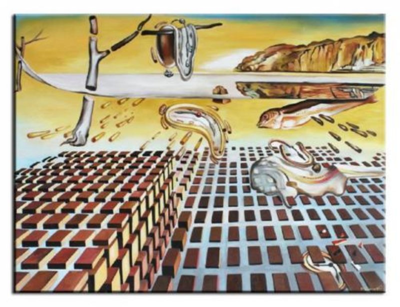 Salvador Dali "Die Auflösung des Beharrens der Erinnerung" Ölbild Bild - G17181